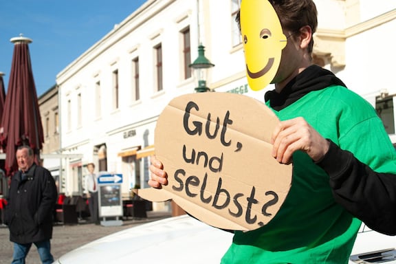 Aktion der Initiative "Gut und selbst?"