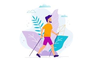 Nordic Walking Illustration