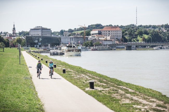 Donauradweg in Linz