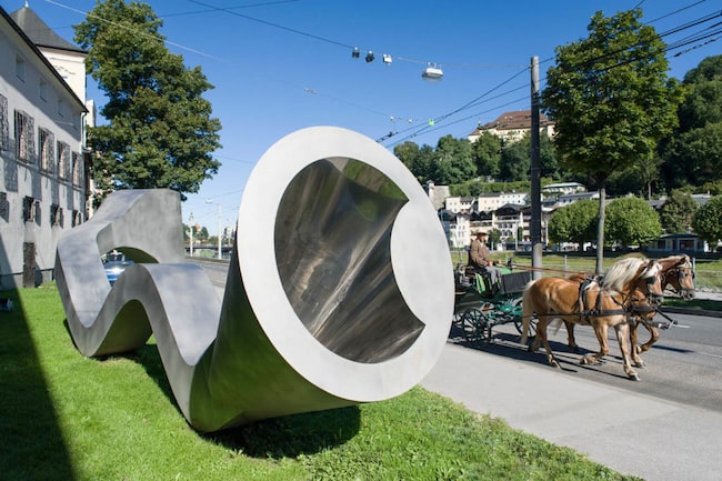 Kunstwerk in der Stadt Salzburg Ausflug