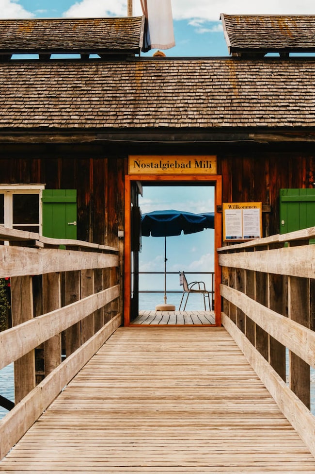 Urlaub in Bregenz: Altes Militärbad Eingang