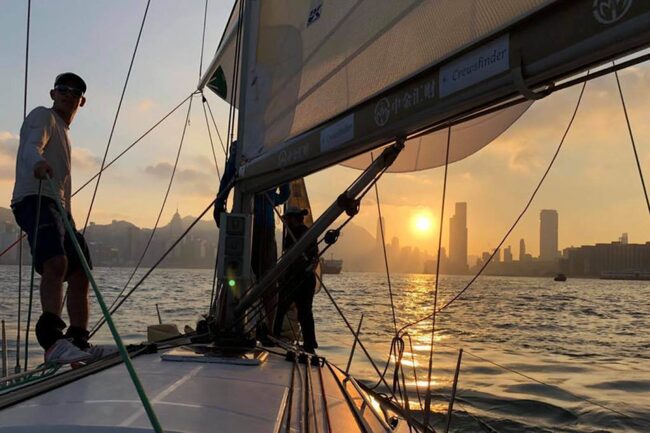 Abendstimmung auf dem Segelboot