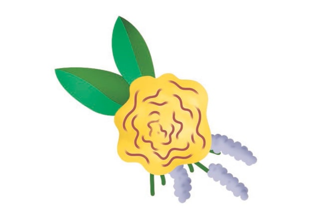 Zeichnung einer gelben Blume
