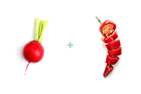 Radieschen und Chilli