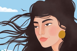 Tipps gegen Hitze: Illustration eine Frau