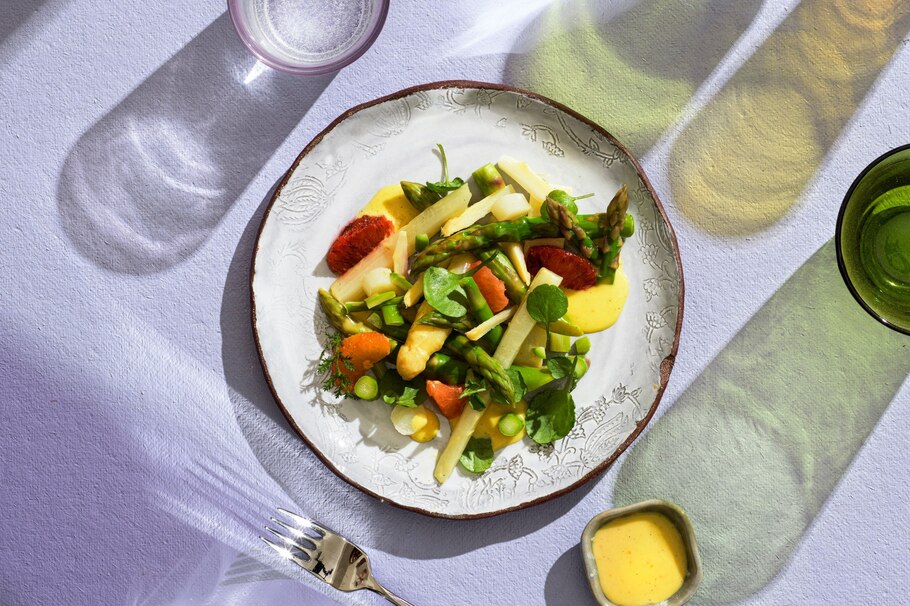 Spargelsalat mit Zitrusfrüchten