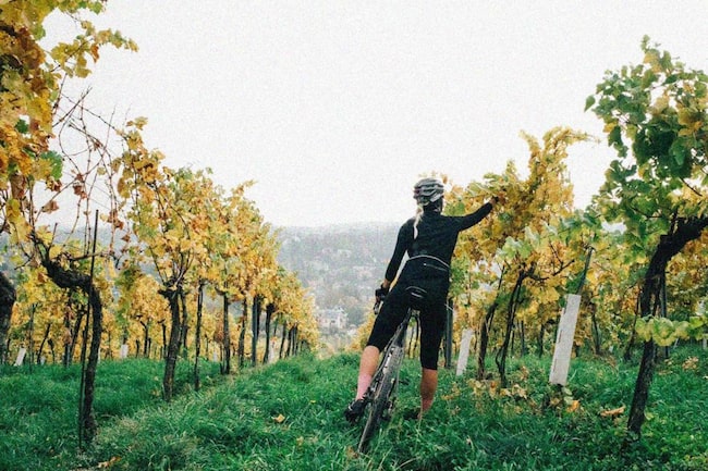 Nora Freitag auf einer Radtour