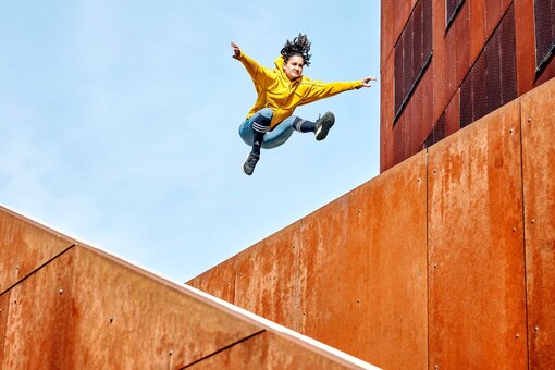 Parkour, Athletin, Sprung