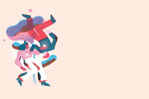 Illustration, Mann, Frau, Herz, Liebe, Zuneigung