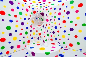 Yayoi Kusama, Punkte, Blume, Kunst, Raum, japanische Künstlerien, carpe diem