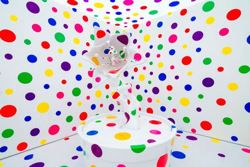 Yayoi Kusama, Punkte, Blume, Kunst, Raum, japanische Künstlerien, carpe diem