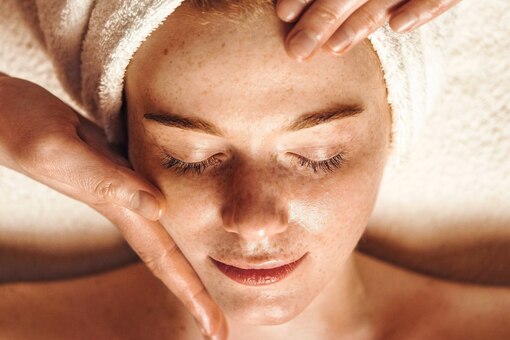 Gesundheit, Lymphdrainage, Frau, Kopfmassage