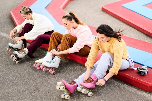 Rollerdance, Rollschuhe, drei Damen, Sport, Bewegung, carpe diem