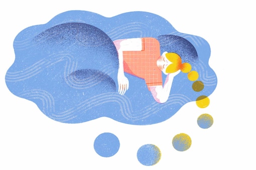 Illustration, Frau, Gedanken, Entscheidungen treffen, Carpe Diem