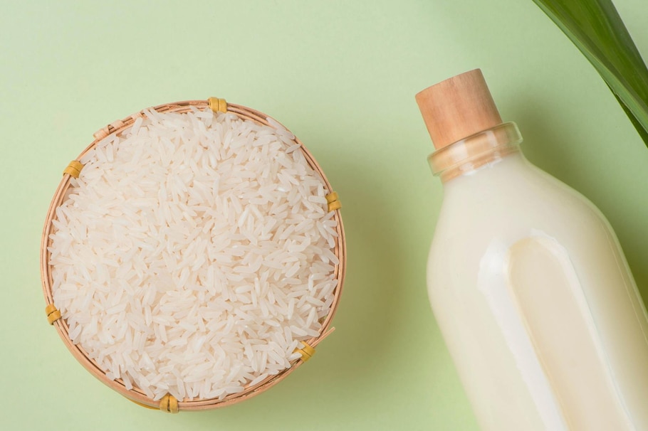 Reis, Reiswasser, kleine Körbchen