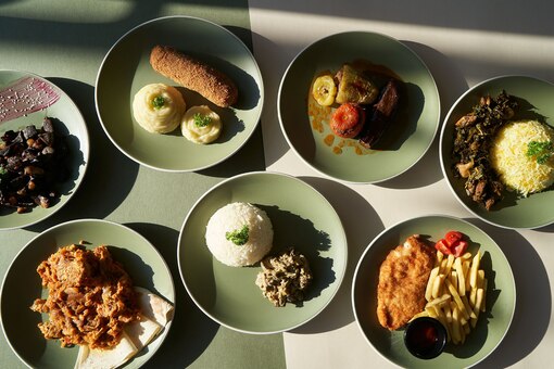 Gefüllter Paprika, Püree, Reis, Fleisch, Wiener Schnitzel, Pommes, Essen, Mahlzeiten, Mittagessen, Abendessen, carpe diem