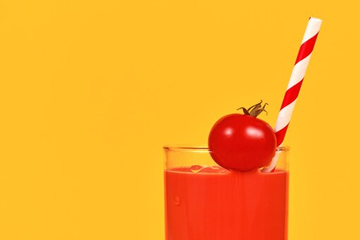 Tomatensaft, Cocktailtomate, Strohhalm
