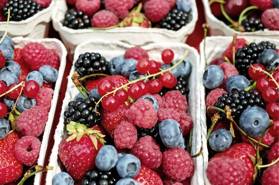 Himbeeren, Heidelbeeren, Blaubeeren, Ribisel, Brombeeren