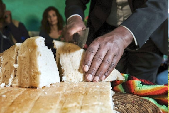 Brot, Äthiopien, Zuhause bei Kaffeebauern