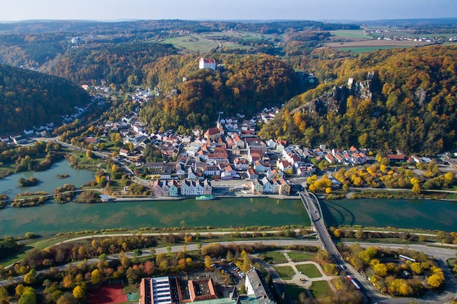 Riedenburg: Auf dem Jurasteig, Blick ins Altmühltal