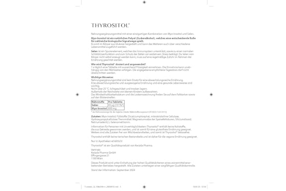 Die Gebrauchsinformation von THYROSITOL®.