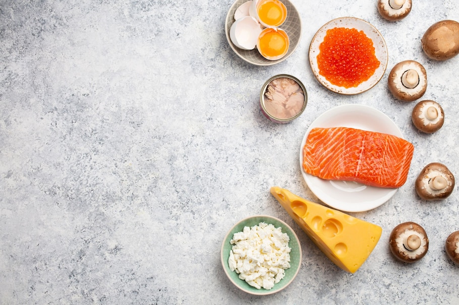 Vitamn D, Käse, Lachs, Eier