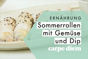 Sommerrollen mit Gemüse & Dip