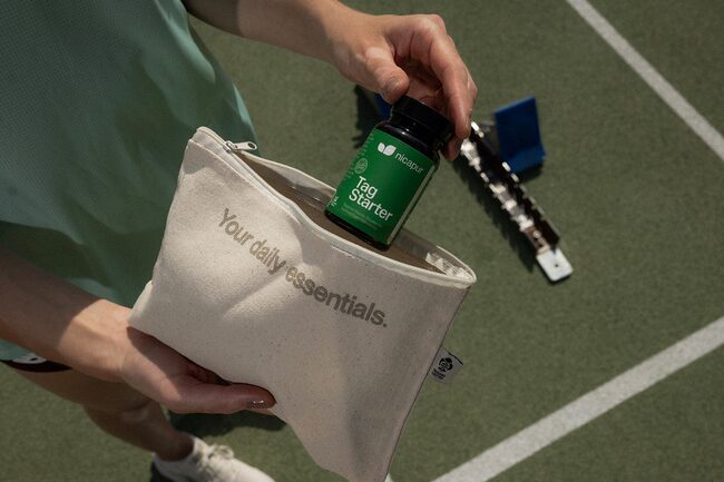 Immer mit dabei: „TagStarter“ von nicapur® mit den wichtigsten Mikronährstoffen.