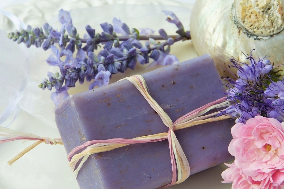 Lavendel, Seife, Blumen, Arrangement