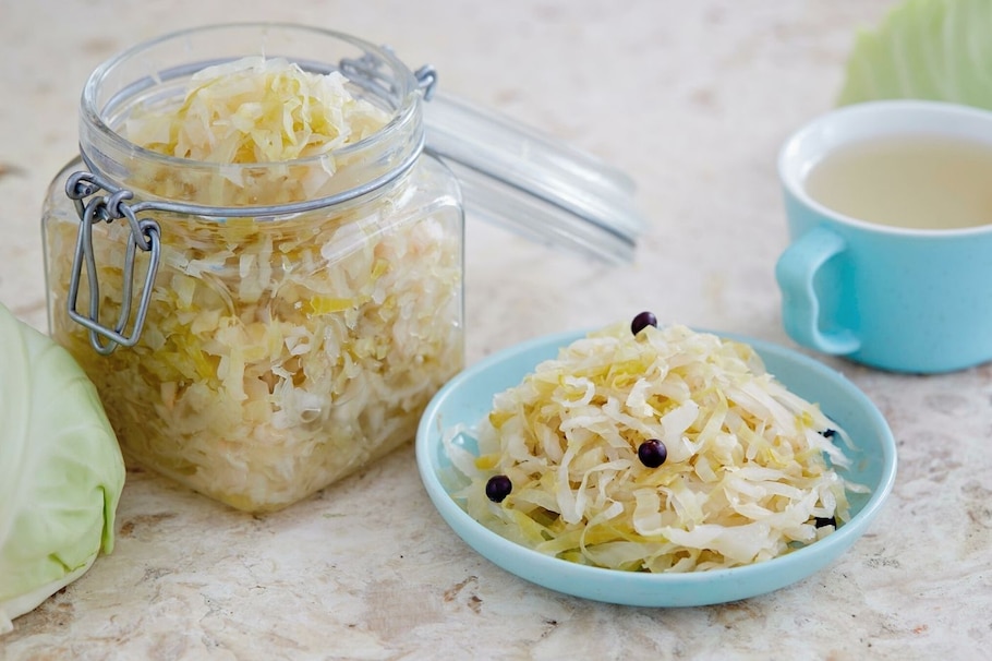 Sauerkraut, Glas, Kohl, Tasse