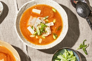 Misosuppe, Seidentofu, Rettich, Sesam, Frühlingszwiebel, japanisch essen, carpe diem Rezept