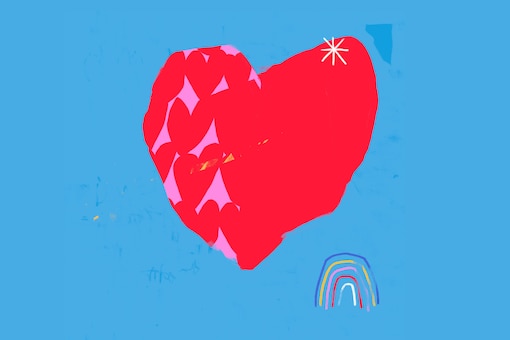 Herz, Regenbogen