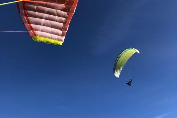 Wandern und fliegen