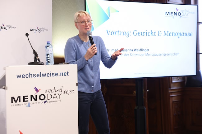 Dr. med. Susanne Welliger sprach beim 2. MenoDay über Gewicht und die Menopause.