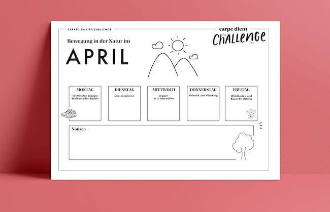 Wochenplan April-Challenge