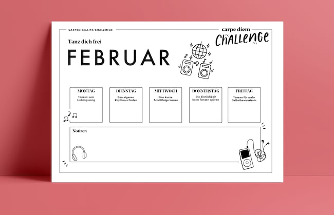 Wochenplan Februar-Challenge